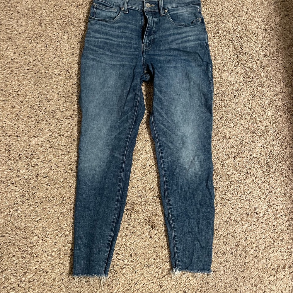 Lucky raw hem jeans